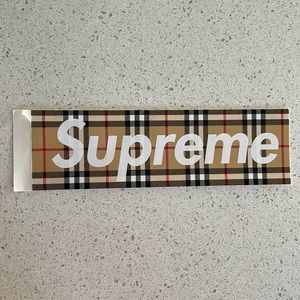 Burberry Supreme sticker 2.5” x 7.5”